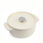 KitchenAid Bräter mit Deckel Gusseisen 22cm, creme