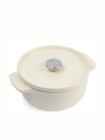 KitchenAid Bräter mit Deckel Gusseisen 22cm, creme