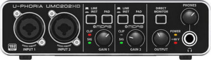Behringer UMC202HD recording audio interface