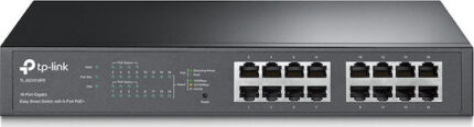 TP-Link TL-SG1016PE network switch Managed L2 Gigabit Ethernet (10/100/1000) Power over Ethernet (PoE) Black