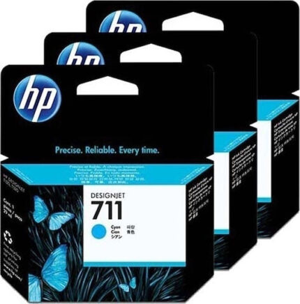 HP Ink No 711 HP711 HP 711 Cyan 3-pack 3pack (CZ134A)