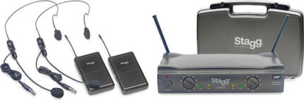 Stagg SUW 50 HH FH EU UHF true diversity wireless headset system with 2 channels Black