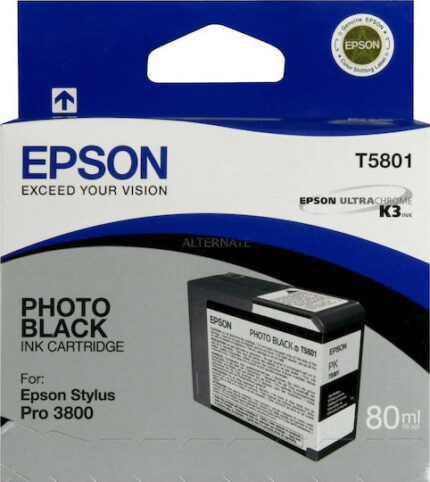 Epson ink cartridge photo black T 580  80 ml              T 5801