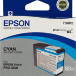 Epson ink cartridge cyan T 580  80 ml              T 5802