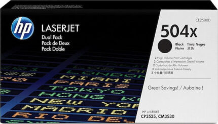 HP (CE250XD) No 504A HP504A HP 504A Dual Pack Black Schwarz Cartridge (CE250XD)