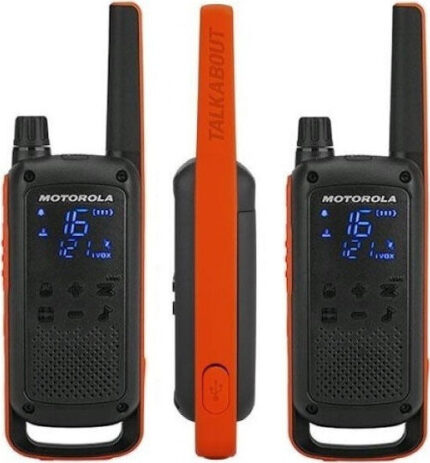 Motorola T82 Twin Pack two-way radio 16 channels Black Orange