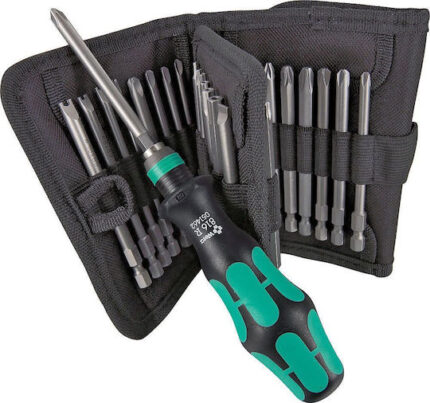 WERA Kraftform Kompakt 62 Pouch with 89 mm-long bits