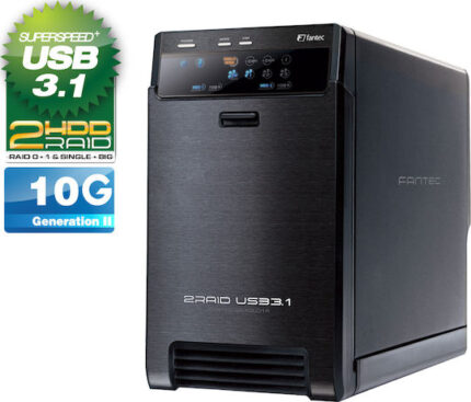 FANTEC  QB-X2U31R black 2 x 3,5 SATA Raid HDD USB 3.1