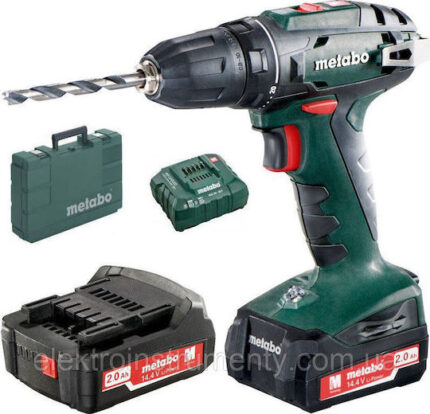 Metabo BS 14,4V Cordless Drill Driver incl. 2x battery, case