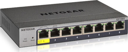 NETGEAR GS108T Managed L2 Gigabit Ethernet (10/100/1000) Grey