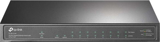 xlarge_20200623154327_tp_link_tl_sg1210p.jpeg TP-LINK TL-SG1210P v1 Unmanaged L2 PoE+ Switch με 9 Θύρες Gigabit (1Gbps) Ethernet και 1 SFP Θύρα - Image 1