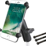 RAM Mounts X-Grip Large Phone Mount with Motorcycle Handlebar Clamp Base