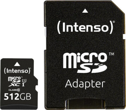 Intenso microSDXC Cards    512GB C10 UHS-I Premium + Adapter