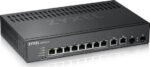 Zyxel GS2220-10 Managed L2 Switch with 8 Gigabit (1Gbps) Ethernet Ports and 2 SFP Ports