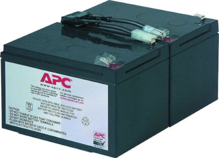 APC Replacement Cartridge 6 UPS Battery with Capacity 11Ah and Voltage 12V 1pcs