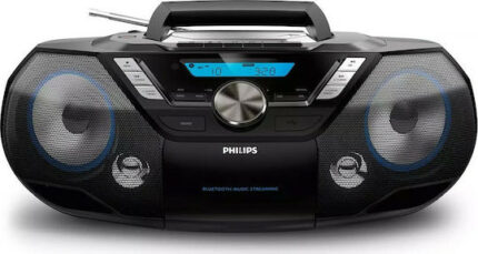 Philips AZB798T Portable Audio System with Bluetooth CD USB Radio Black