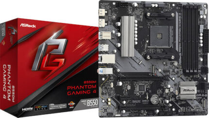 Asrock B550M Phantom Gaming 4 Socket AM4 micro ATX AMD  B550