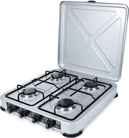 PROMIS KG400 Four-burner gas stove silver