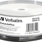 1x25 Verbatim BD-R Blu-Ray 50GB 6x Speed printable Cakebox