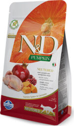 FARMINA Pumpkin N&D Neutered Quail - dry cat food - 5kg