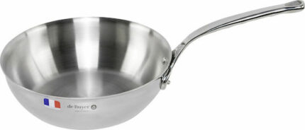 De Buyer Affinity Sauté Pan Stainless Steel curved  24 cm