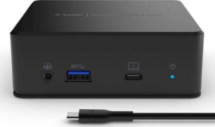 Belkin USB-C Docking Station with HDMI 4K PD Ethernet and Support for 2 Monitors Black (INC002VFBK)