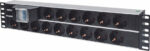 Intellinet 19  2U Rackmount 15-Output Power Distribution Unit (PDU)  EU CEE 7/3 Outlets  With Double Air Switch  Built-in 3 m (10 ft.) Power Cord with EU CEE 7/4 Plug