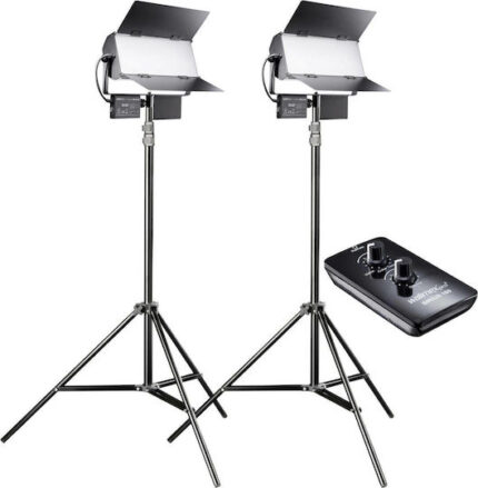 Walimex Pro Sirius 160 LED 65W Daylight 2-Pack with Tripods