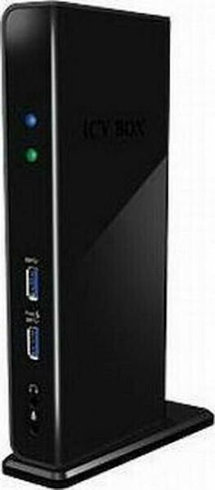 xlarge_20210303152159_raidsonic_icy_box_ib_dk2241ac.jpeg Icy Box USB-C Docking Station with HDMI Ethernet and Support for 2 Monitors Black (IB-DK2241AC) - Image 1