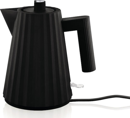 xlarge_20210310110523_alessi_plisse_mdl06_1_b_vrastiras_1lt_2200w_black.jpeg Alessi Plisse Water Kettle black, small - Image 1