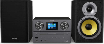 Philips Ηχοσύστημα 2.0 TAM8905 TAM8905/10 100W με CD Player, WiFi και Bluetooth Μαύρο