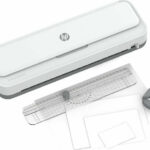 HP ONELAM 400 A3 laminator  Hot/Cold  integrated trimmer  corner rounder  speed 40 cm/min + 15 pouches: 3xA4  4xA5  4xA6  4xB-CARD  white