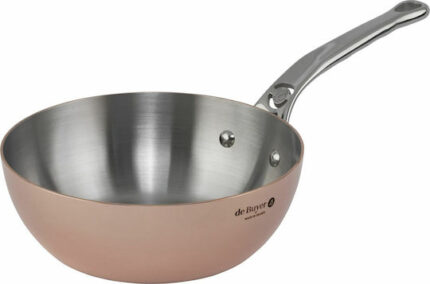 De Buyer Prima Matera Sauté Pan Copper/steel 20cm curved  ind.
