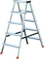 Krause Dopplo double-sided step ladder silver