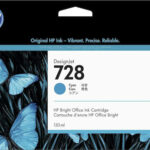 HP Ink No 728 HP728 HP 728 Cyan (F9J67A) 130 ml