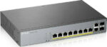 Zyxel GS1350-12HP Managed L2 PoE+ Switch with 10 Gigabit (1Gbps) Ethernet Ports and 2 SFP Ports