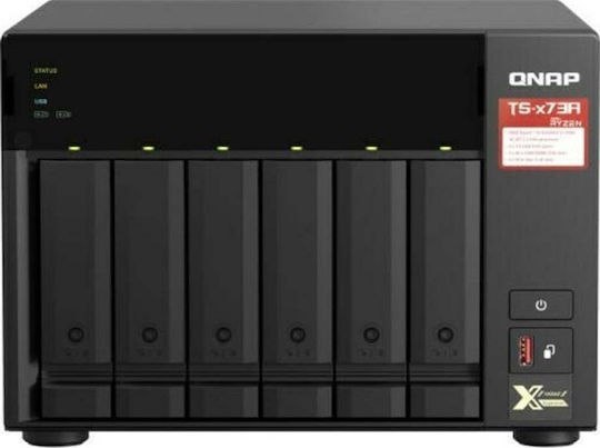 xlarge_20211124171229_qnap_ts_673a_8g.jpeg QNap TS-673A-8G NAS Tower with 6 slots for HDD/SSD and 2 Ethernet ports - Image 1