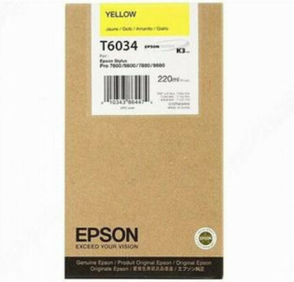 Epson ink cartridge yellow T 603  220 ml             T 6034