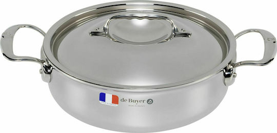 xlarge_20220510175854_de_buyer_affinity_anoxeidoti_richi_katsarola_2_5lt_24cm_3741_24.jpeg De Buyer Affinity Saucepot low with lid 24 cm - Image 1