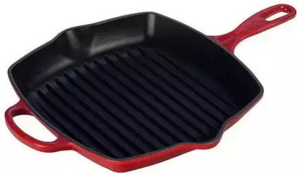 Le Creuset Grill Pan Cast Iron Square 26 cm cerise