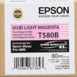 Epson ink cartridge vivid light magenta T 580 80 ml       T 580B