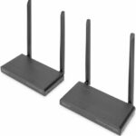 Przedłużacz/Extender KVM HDMI+USB bezprzewodowy 200m 1080p FHD 60Hz (zestaw)
