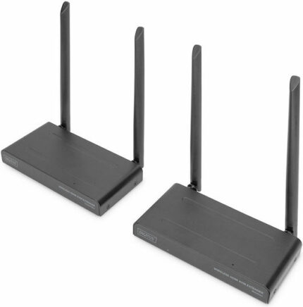 Przedłużacz/Extender KVM HDMI+USB bezprzewodowy 200m 1080p FHD 60Hz (zestaw)