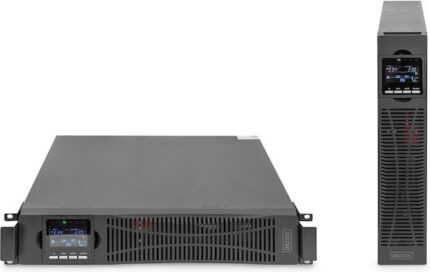 Zasilacz awaryjny UPS Online Rack 19" LCD, 3000VA/3000W, 6x12V/9Ah, 8xC13, 1xC19, USB, RS232, RJ45