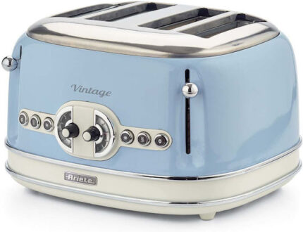 Ariete Vintage 4-Schlitz-Toaster blau