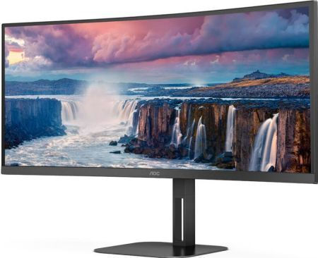 xlarge_20221018145327_aoc_cu34v5c_va_curved_monitor_34_qhd_3440by1440_me_chrono_apokrisis_4ms_gtg.jpeg AOC CU34V5C Ultrawide VA Curved Monitor 34" QHD 3440x1440 with Response Time 4ms GTG - Image 1