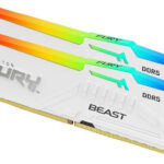 Pamięć DDR5 Fury Beast RGB 32GB(2*16GB)/5600 CL40 biała