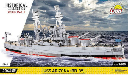 Cobi Building Blocks Historical Collection - Uss Arizona For 10+ Years 2046 Pieces