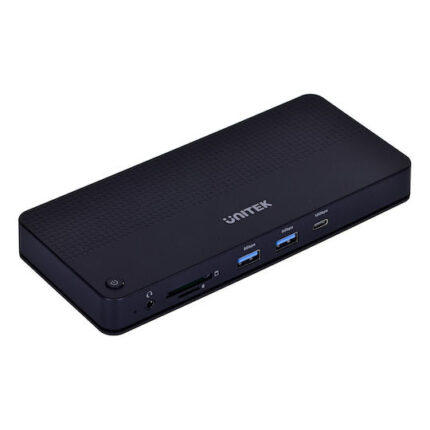 Unitek USB-C Docking Station with HDMI/DisplayPort 4K PD Ethernet and Support for 2 Monitors Black (D1079A)