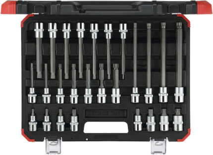 GEDORE red Screwdriver Bit Sockets 1/2  XZN 26-pieces
